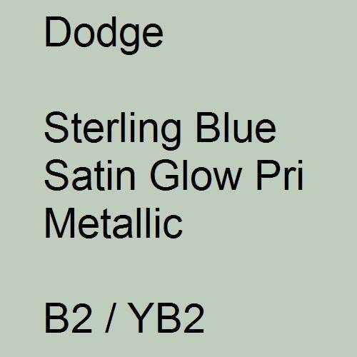 Dodge, Sterling Blue Satin Glow Pri Metallic, B2 / YB2.